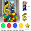 Super Mario Foil Balloons Arch Garland Kit Latex Balloons Number Balls Mario Birthday Party Baby Shower Decoration Gift Toys