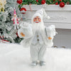 Christmas Sitting Standing Santa Claus Figurines Doll Cute 12inch Xmas Tree Party Ornament Table Office Fireplace Home Decor