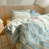 Nordic sling Cotton Pink Stripes Duvet Cover 150x200 Size Girl's Room housse de couette Skin friendly Breathable Comforter Sets