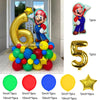 Super Mario Foil Balloons Arch Garland Kit Latex Balloons Number Balls Mario Birthday Party Baby Shower Decoration Gift Toys