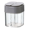 4-In-1 Transparent Spice Dispenser Jar with Lids 4 Compartment Seasoning Container Outdoor Cooking Restaurant Kitchen Containers