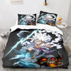 One Piece Duvet Cover Set Cartoon Anime Nika Luffy Gear 5 Bedding Set Luffy 5th Gear Quilt Cover Pillowcase Set Twin Queen King