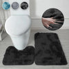 2-Piece Non-Slip Absorbent Bathroom Floor & Door Mat Set