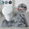2-Piece Non-Slip Absorbent Bathroom Floor & Door Mat Set