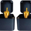 Funny Middle Finger in Box - Desk Decor Gag Gift for Halloween, Christmas & Birthday, Novelty Office Toy & Home Decoration