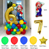 Super Mario Foil Balloons Arch Garland Kit Latex Balloons Number Balls Mario Birthday Party Baby Shower Decoration Gift Toys