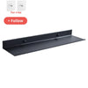 Bath Storage Rack Wall Shelves Floating Matt Black Bathroom Kitchen Mirror Metal Shower Organizer Home Accessories No Drill