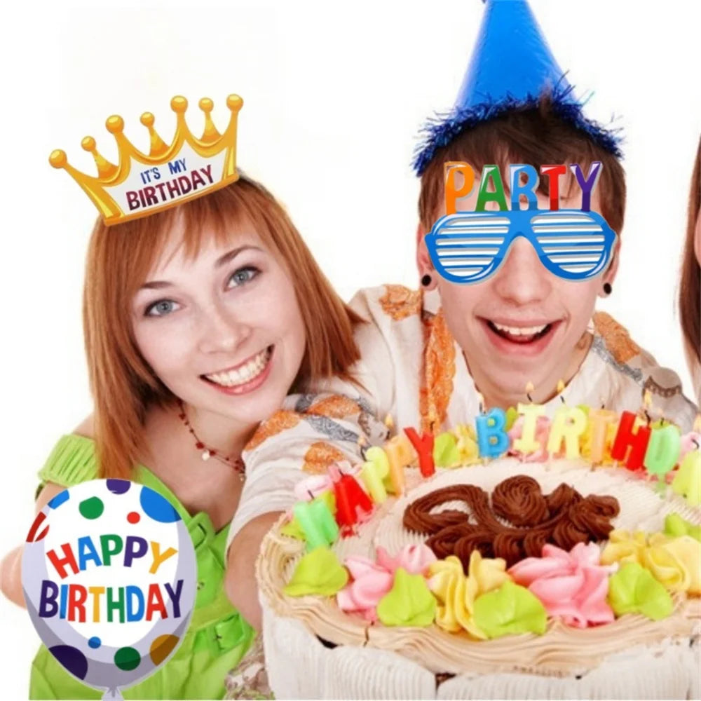 18pcs Birthday Party Handheld Photo Prop Set, Suitable for Birthday, Theme Parties, Daily Party Photography Decoration, etc