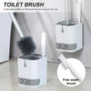 Sturdy PP and Stainless Steel Toilet Cleaning Brush with Tough Bristles, Perfect for Reaching Toilet Dead Corners & Resisting Sh