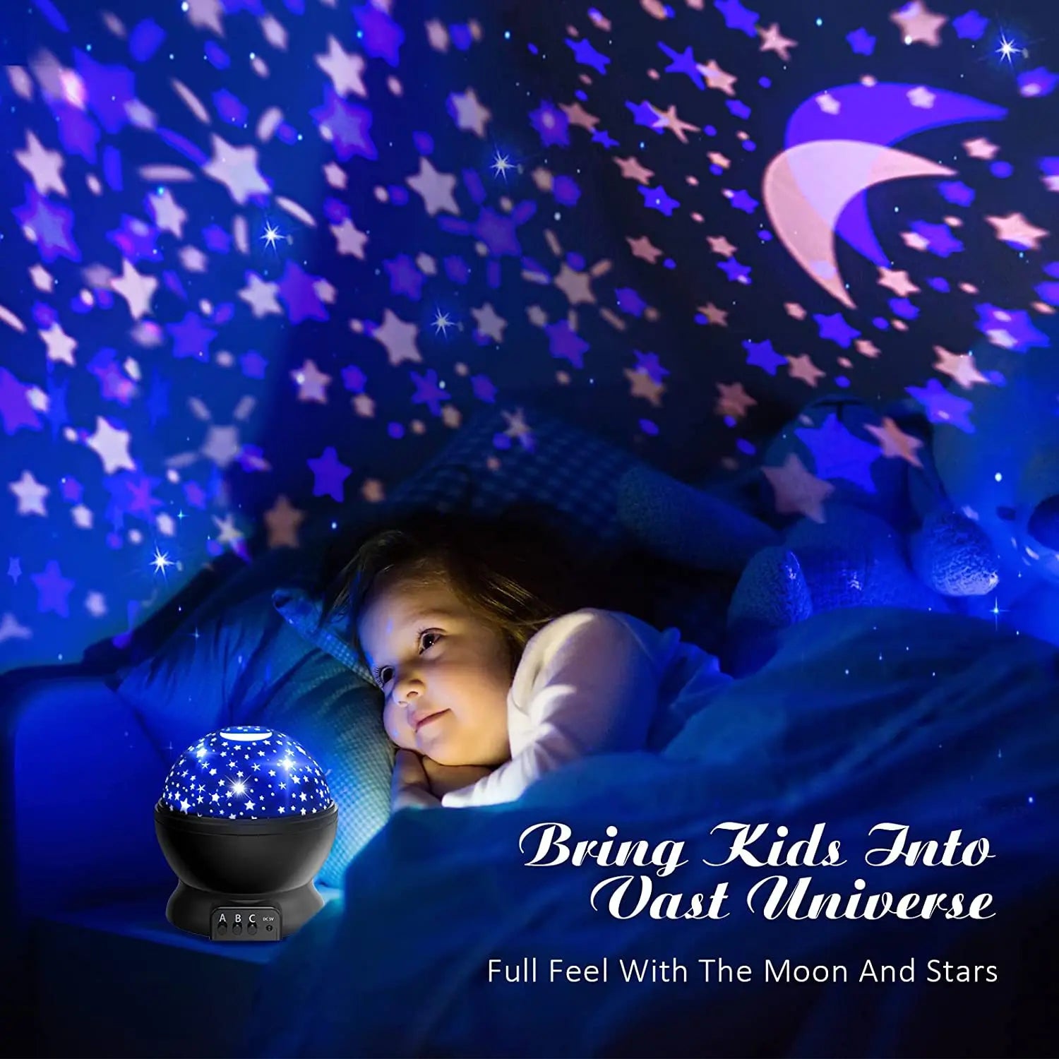 LED Galaxy Projector 360° Rotating - Starry Sky Night Light with Nebula Effect, Perfect Christmas Gift for Kids Bedroom Decor