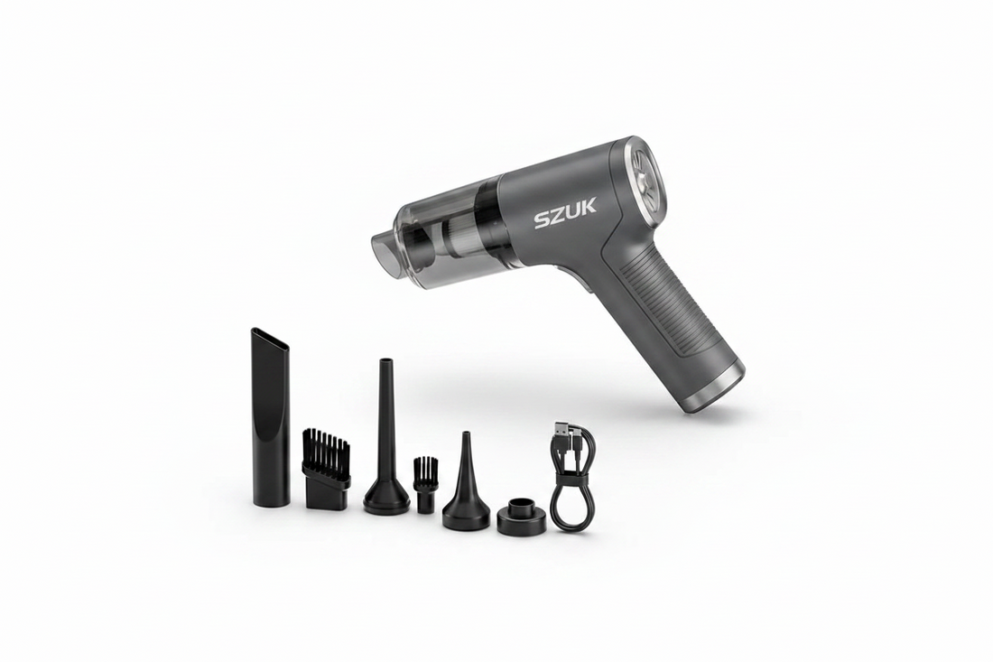 SZUK Mini Portable Wireless Car Vacuum Cleaner – Powerful Suction Handheld Cleaner for Car, Home, Keyboard & Office