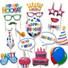 18pcs Birthday Party Handheld Photo Prop Set, Suitable for Birthday, Theme Parties, Daily Party Photography Decoration, etc