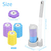 Wall-Mounted Disposable Toilet Brush with Long Handle & Replaceable Heads