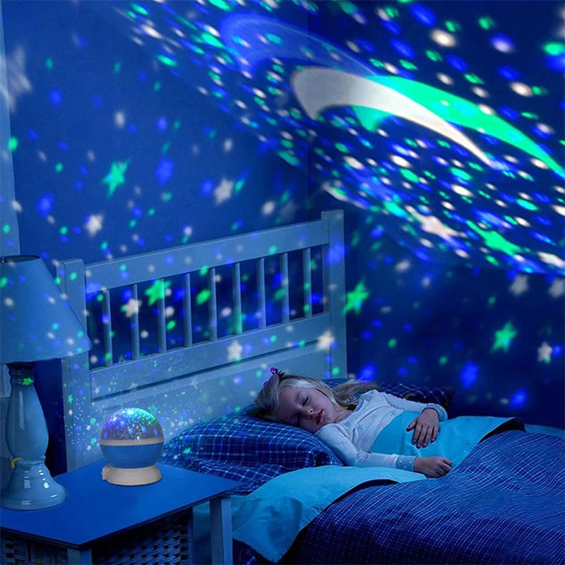 LED Galaxy Projector 360° Rotating - Starry Sky Night Light with Nebula Effect, Perfect Christmas Gift for Kids Bedroom Decor