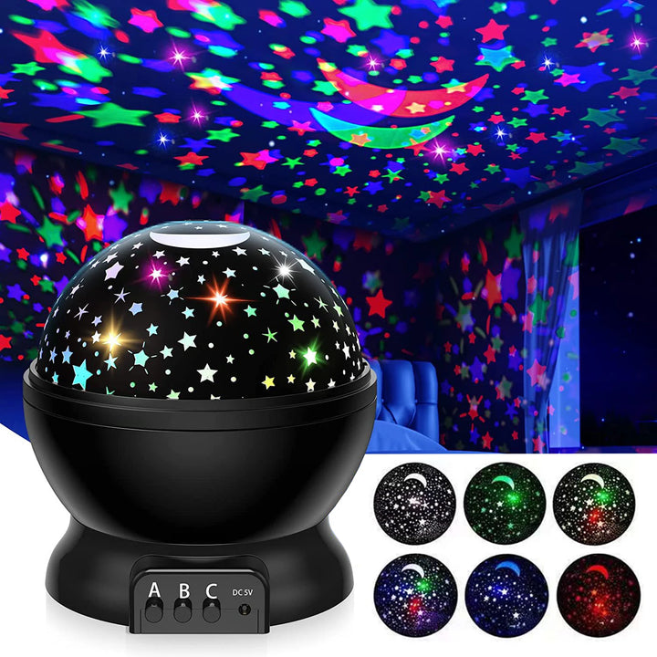 LED Galaxy Projector 360° Rotating - Starry Sky Night Light with Nebula Effect, Perfect Christmas Gift for Kids Bedroom Decor