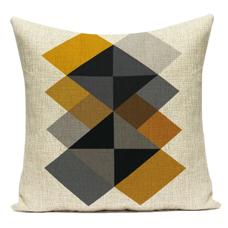 Nordic Geometry Cushions Case Yellow Stripe Home Decorative Pillow Cases Cushion Covers Pillows Covers Sofa Bed Room Pillowscase