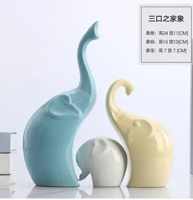 Modern Feng Shui Ceramic Figurines Livingroom Ornaments Home Furnishing Decoration Crafts Office Room Accessories Wedding Gifts