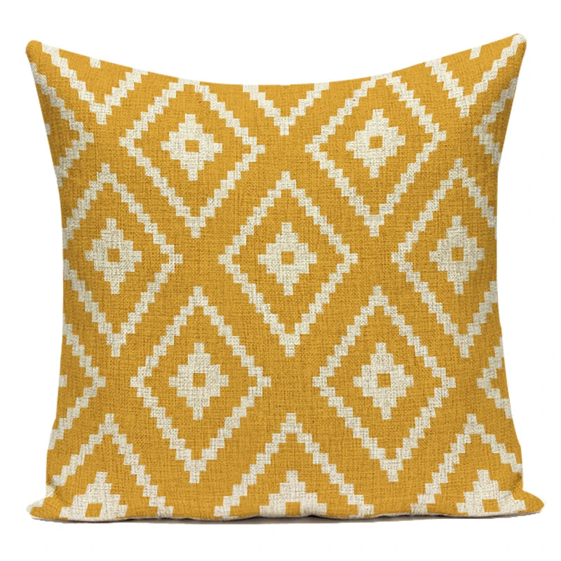 Nordic Geometry Cushions Case Yellow Stripe Home Decorative Pillow Cases Cushion Covers Pillows Covers Sofa Bed Room Pillowscase