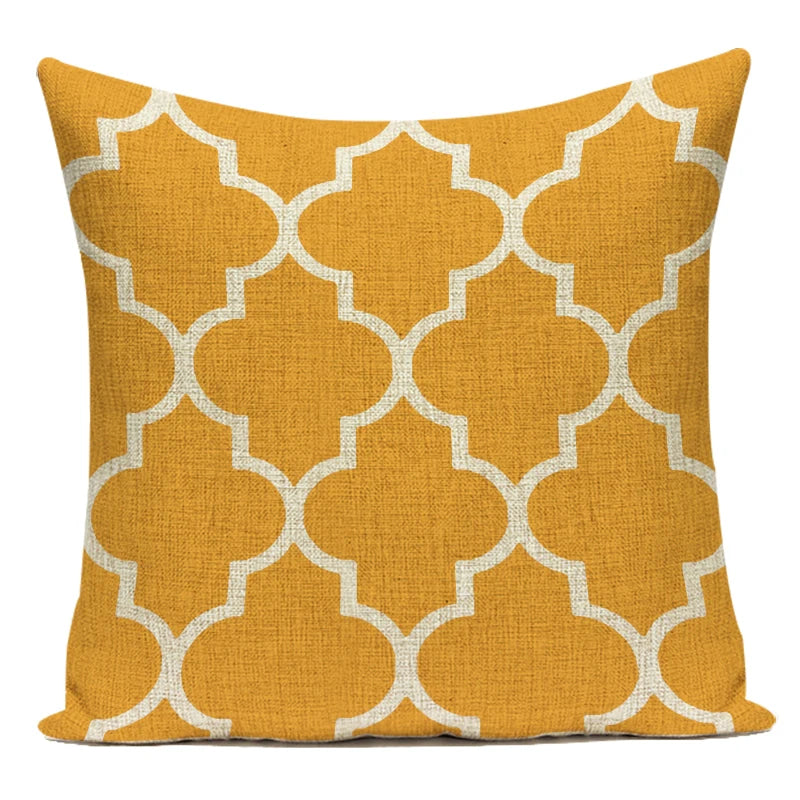 Nordic Geometry Cushions Case Yellow Stripe Home Decorative Pillow Cases Cushion Covers Pillows Covers Sofa Bed Room Pillowscase