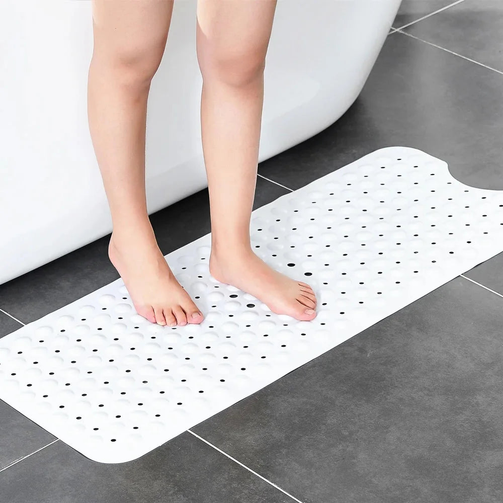 Large Cute Cartoon PVC Bath Mat Anti-Slip Shower Bathtub Mats With Sucker Soft Massage Pad Kid's Elder Bathroom Carpet Rug