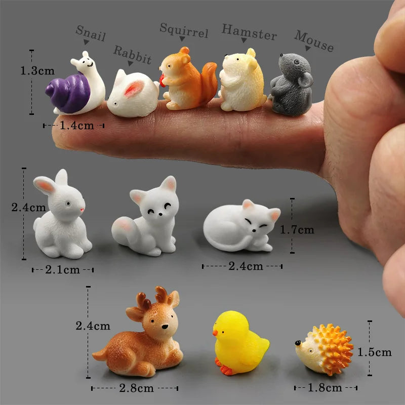 Halloween Christmas Easter White Rabbit Figurine DIY Home Decor Miniature Fairy Garden Dollhouse Decoration Accessories Modern