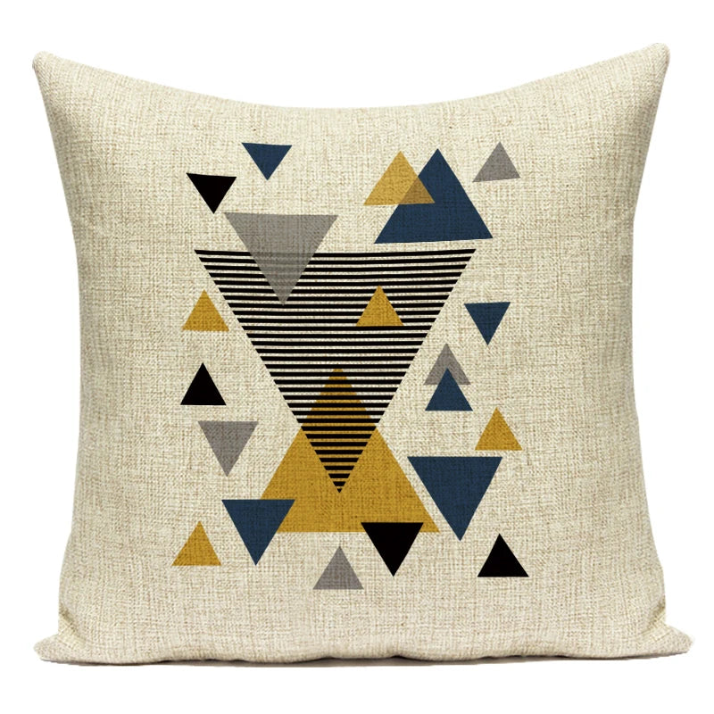 Nordic Geometry Cushions Case Yellow Stripe Home Decorative Pillow Cases Cushion Covers Pillows Covers Sofa Bed Room Pillowscase