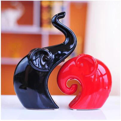 Modern Feng Shui Ceramic Figurines Livingroom Ornaments Home Furnishing Decoration Crafts Office Room Accessories Wedding Gifts