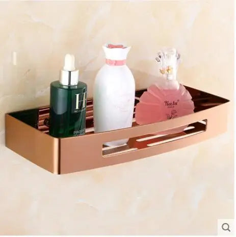 Wall Mounted Gold 304 Stainless Steel Square Bathroom Soap Dish Bath Shower Shelf Bath Shampoo Holder Basket Holder Corner shelf