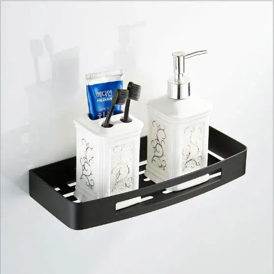 Wall Mounted Gold 304 Stainless Steel Square Bathroom Soap Dish Bath Shower Shelf Bath Shampoo Holder Basket Holder Corner shelf