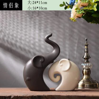 Modern Feng Shui Ceramic Figurines Livingroom Ornaments Home Furnishing Decoration Crafts Office Room Accessories Wedding Gifts