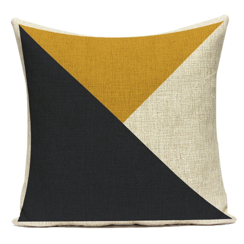 Nordic Geometry Cushions Case Yellow Stripe Home Decorative Pillow Cases Cushion Covers Pillows Covers Sofa Bed Room Pillowscase