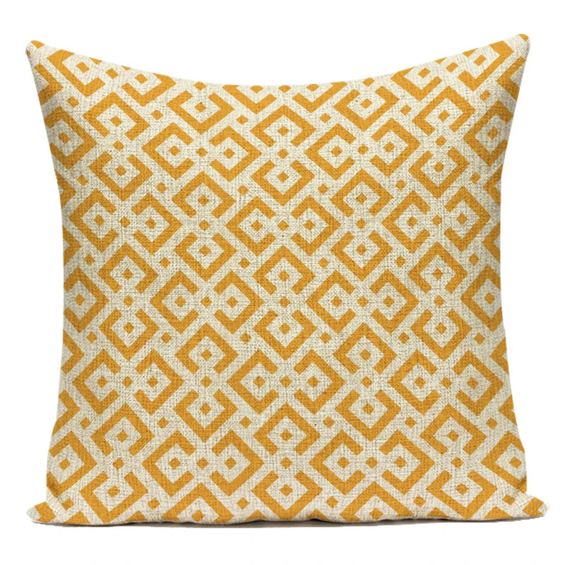 Nordic Geometry Cushions Case Yellow Stripe Home Decorative Pillow Cases Cushion Covers Pillows Covers Sofa Bed Room Pillowscase