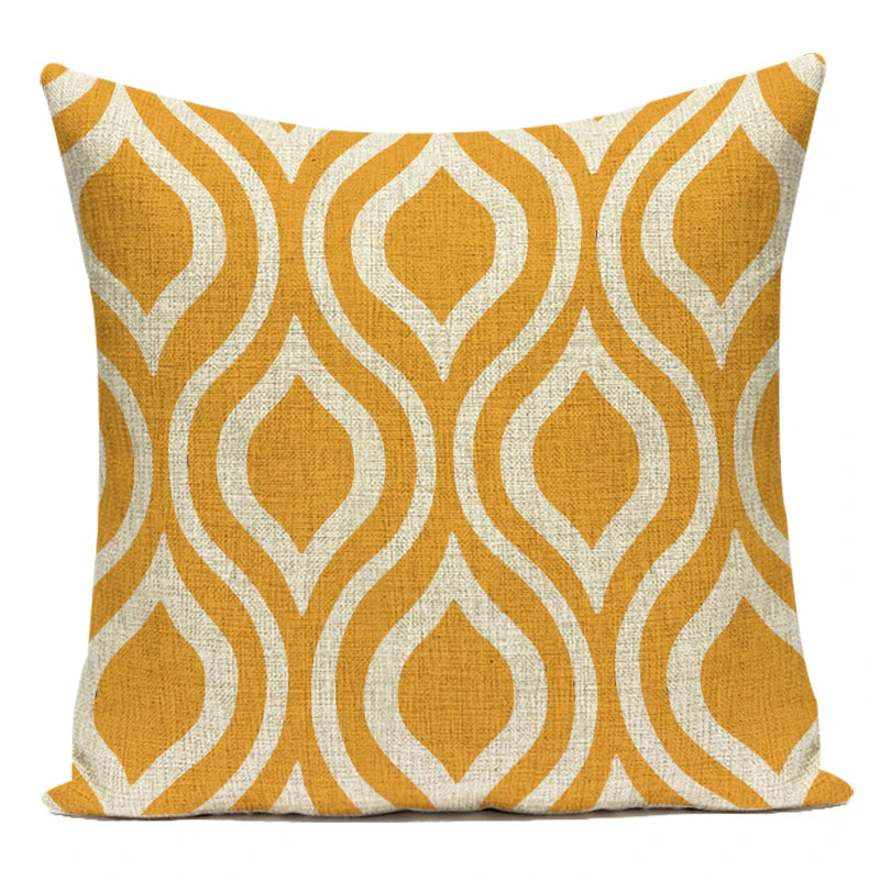 Nordic Geometry Cushions Case Yellow Stripe Home Decorative Pillow Cases Cushion Covers Pillows Covers Sofa Bed Room Pillowscase