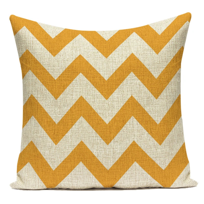 Nordic Geometry Cushions Case Yellow Stripe Home Decorative Pillow Cases Cushion Covers Pillows Covers Sofa Bed Room Pillowscase