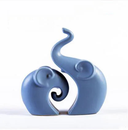 Modern Feng Shui Ceramic Figurines Livingroom Ornaments Home Furnishing Decoration Crafts Office Room Accessories Wedding Gifts