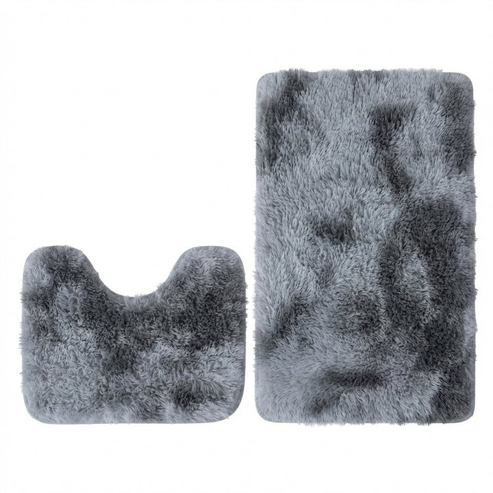 2-Piece Non-Slip Absorbent Bathroom Floor & Door Mat Set