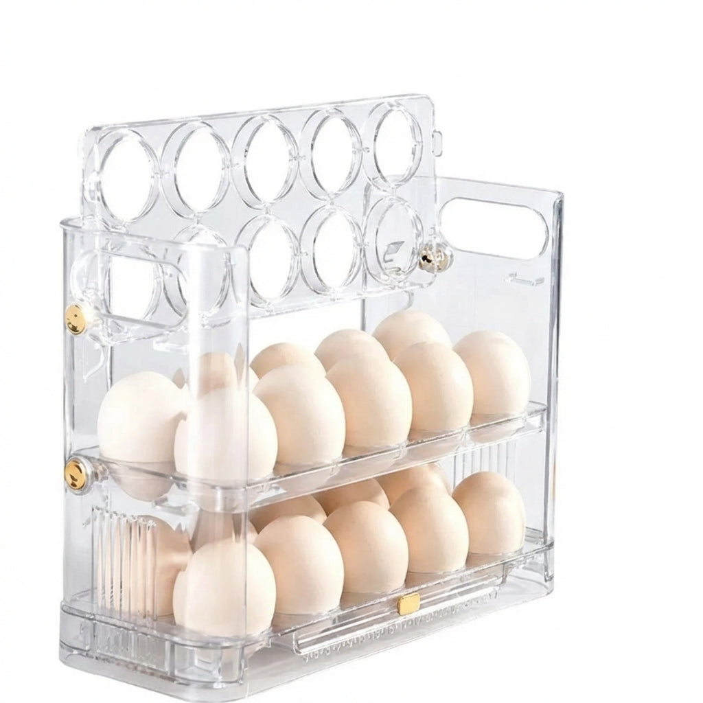 Refrigerator Door Egg Storage Box Reversible Organizer Tray