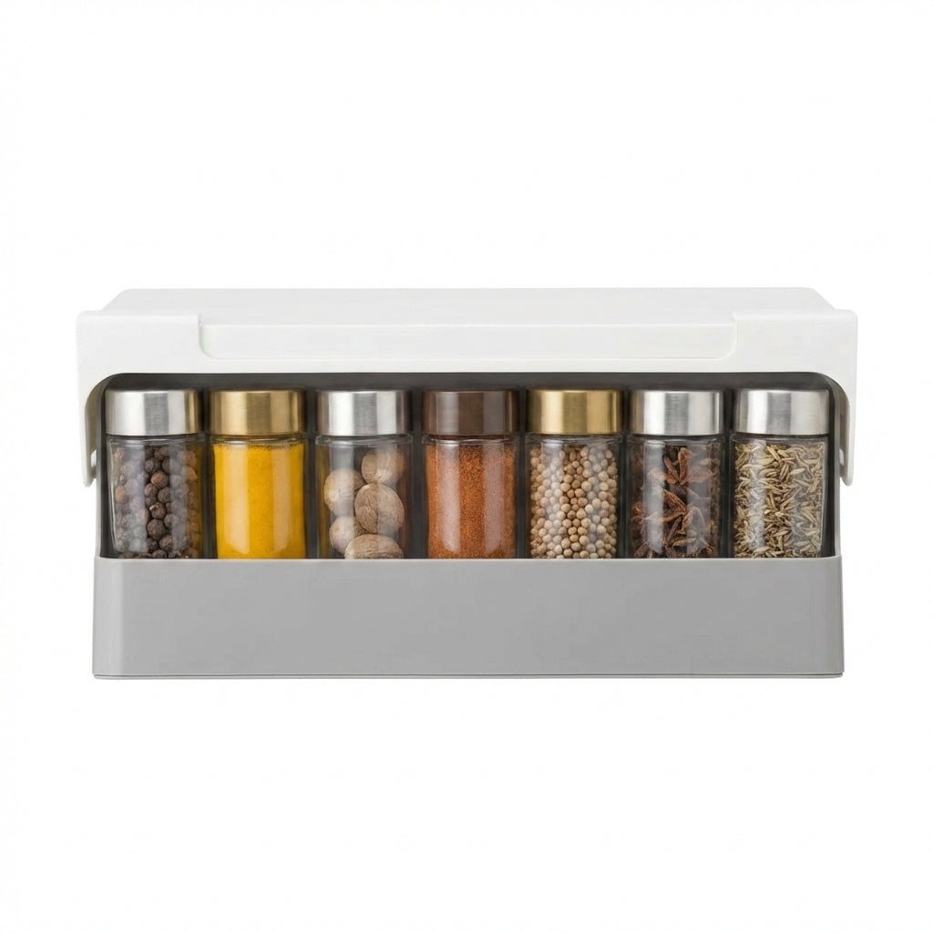Self-Adhesive Wall-Mounted Spice Rack Kitchen Storage Organizer