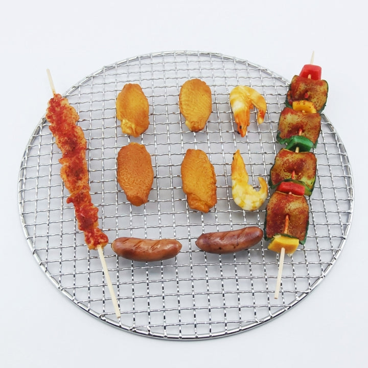 304 Stainless Steel Round BBQ Grill Mesh Net 10–60cm Non-Stick Rack