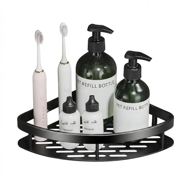 No-Drill Wall Mount Corner Bathroom Shower Storage Shelf