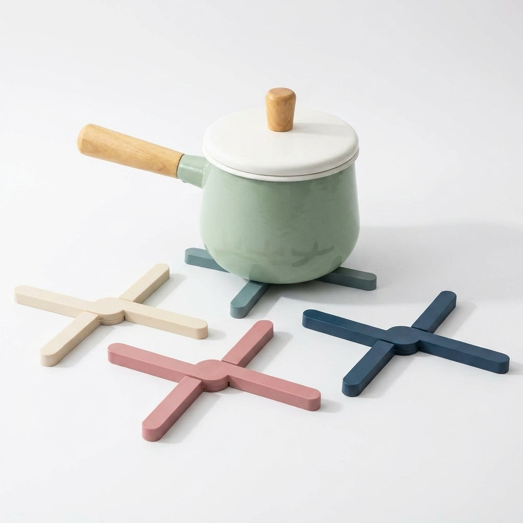 Foldable Silicone Heat-Resistant Non-Slip Kitchen Trivet Mat