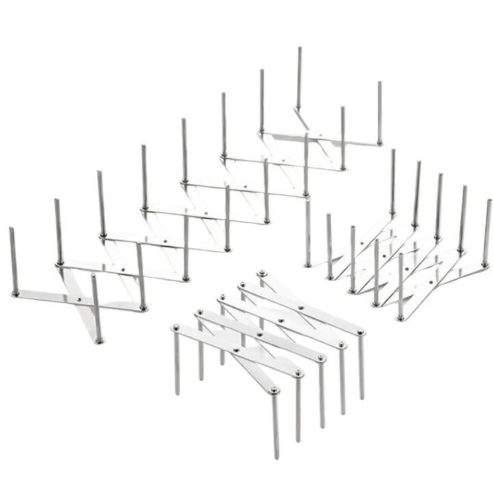 Retractable Stainless Steel Pot Lid & Dish Storage Rack