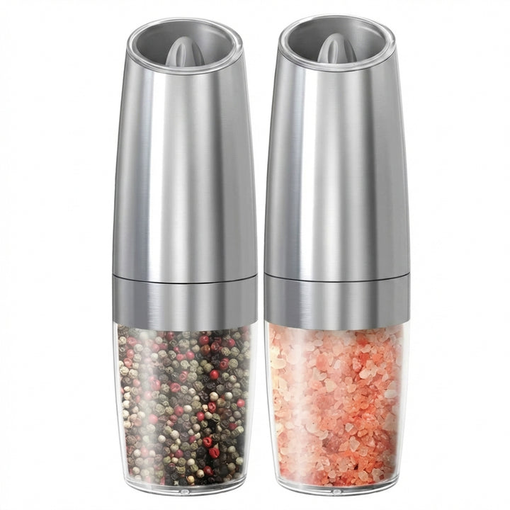 Electric Gravity Salt & Pepper Grinder with Adjustable Coarseness