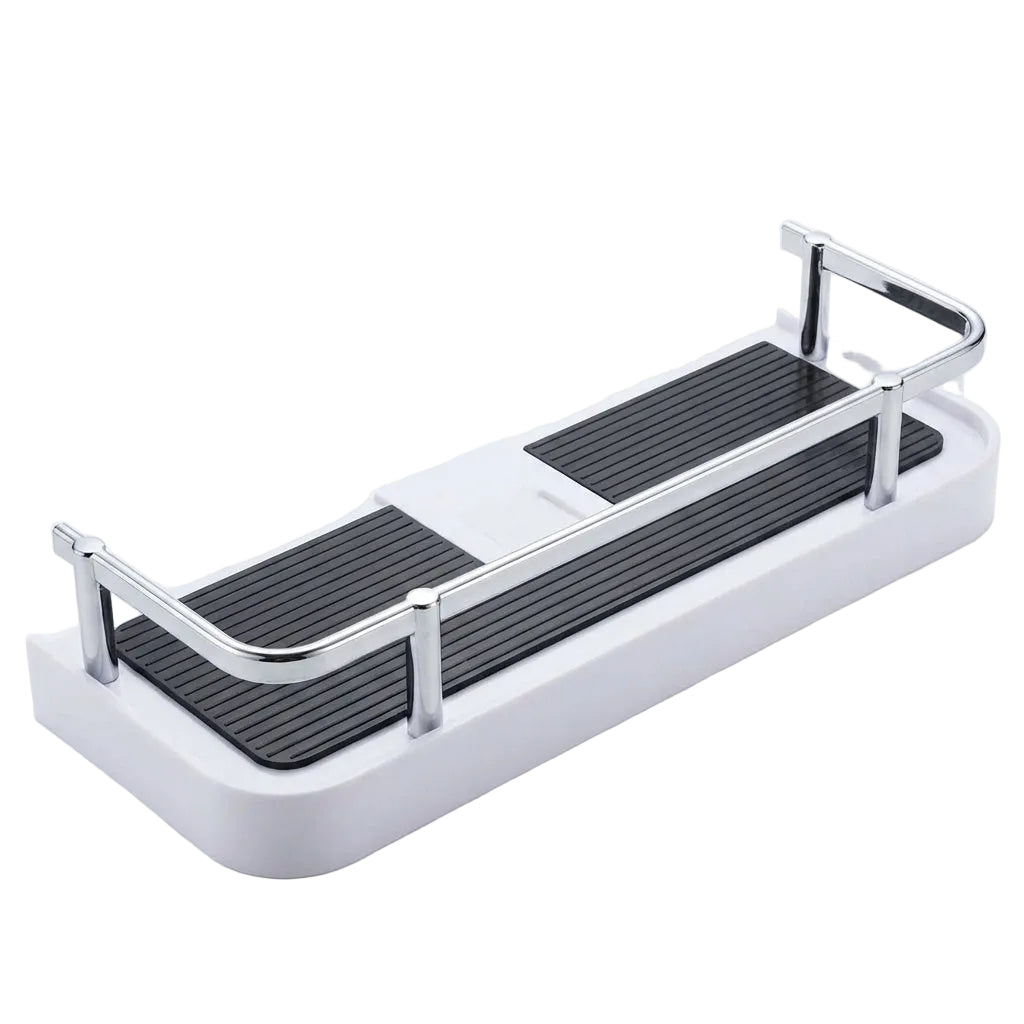 No-Drill Adjustable Shower Storage Rack with Shelves & Holder