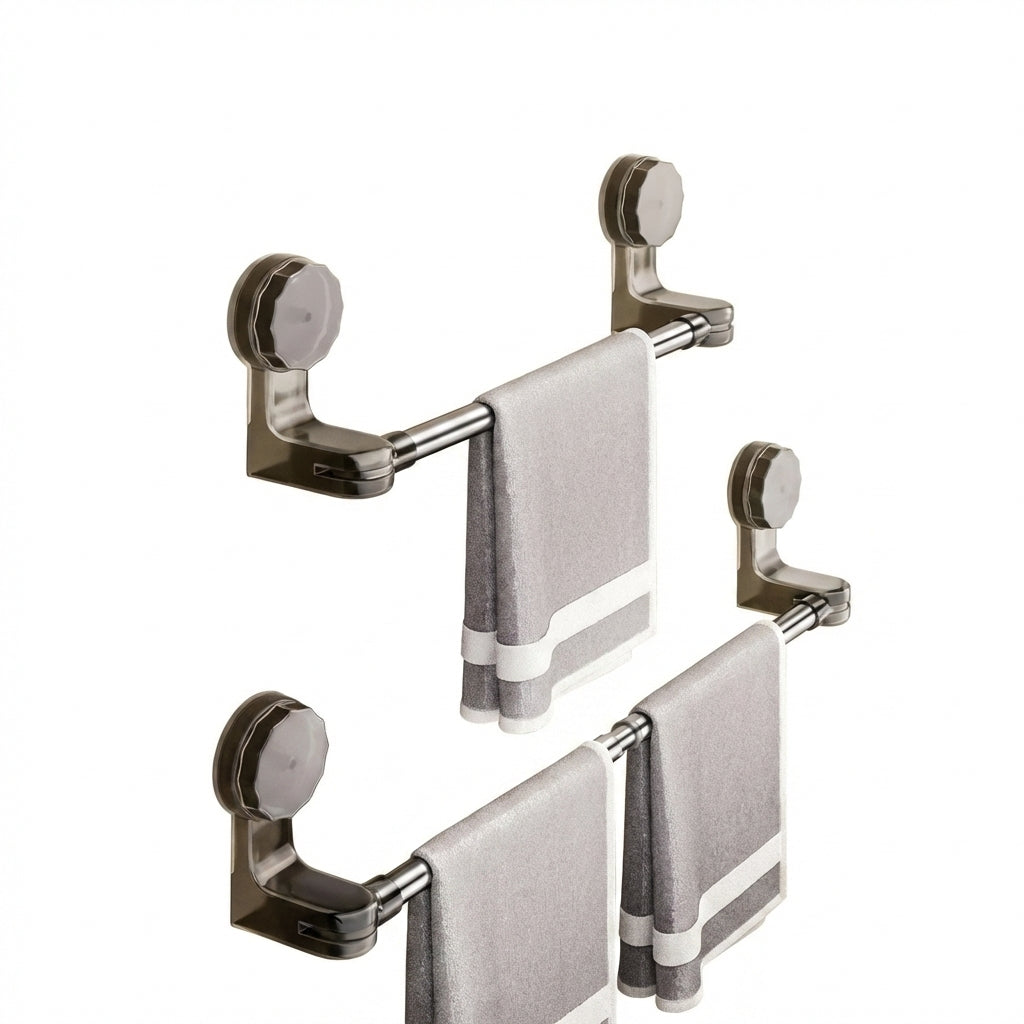 Retractable Suction Cup Towel Rack for Kitchen & Bathroom