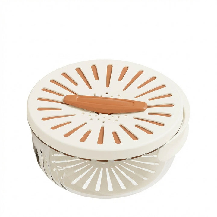 Fruit & Vegetable Drain Basket with Folding Handle for Easy Washing