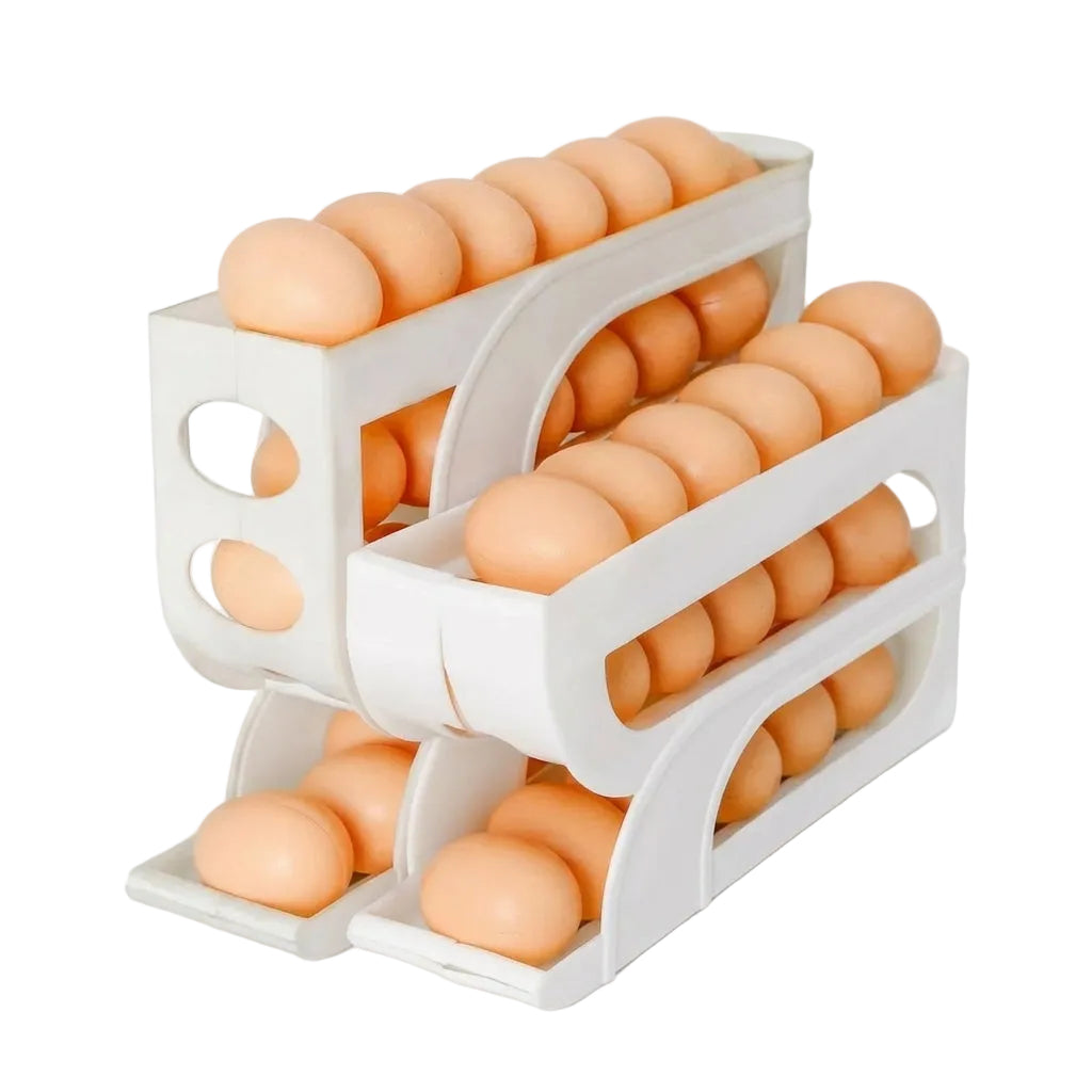 Automatic 3–4 Layer Space-Saving Egg Roller Organizer Rack
