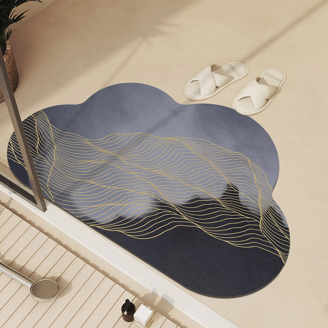 Luxury Bathroom Foot Mats Absorbent Bath Mat Non Slip Quick Dry Bathtub Shower Rug Toilet Carpet Entrance Doormat Washable