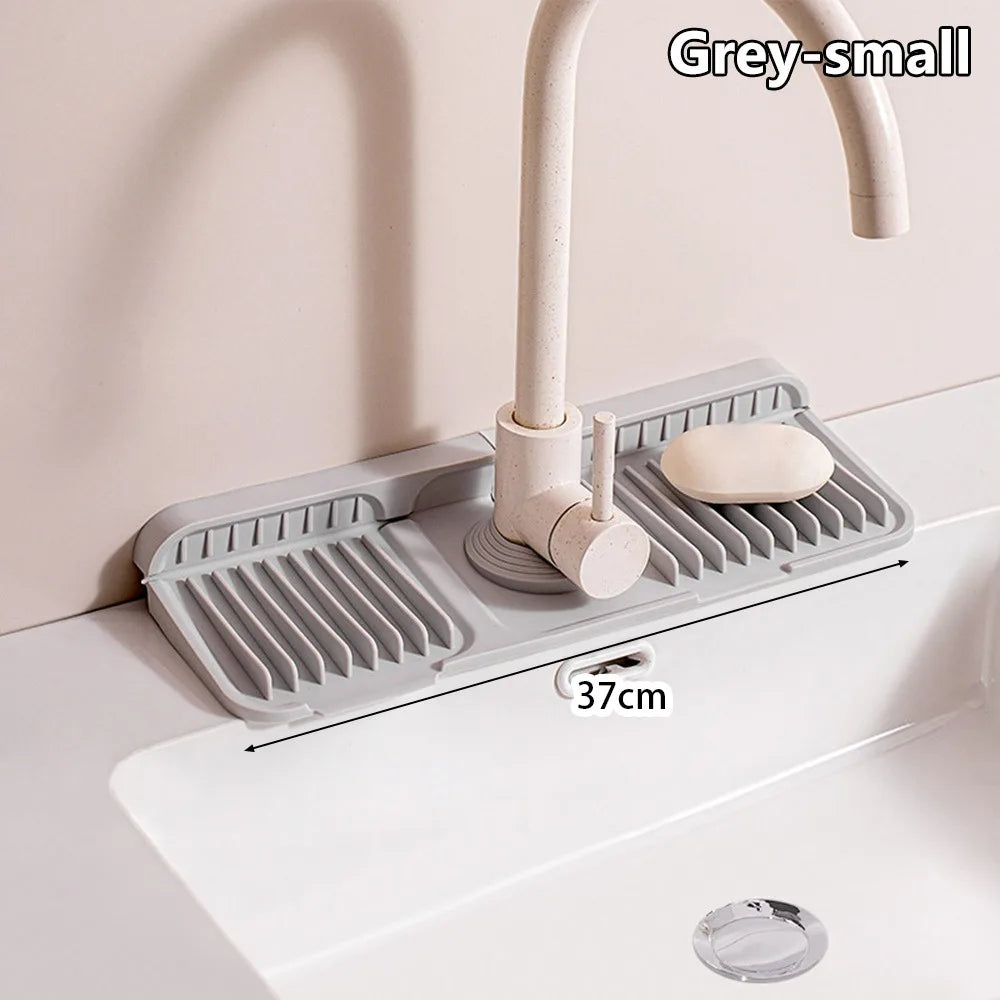 Silicone Faucet Draining Mat – Quick-Dry Water-Absorbent Countertop Sink Protector