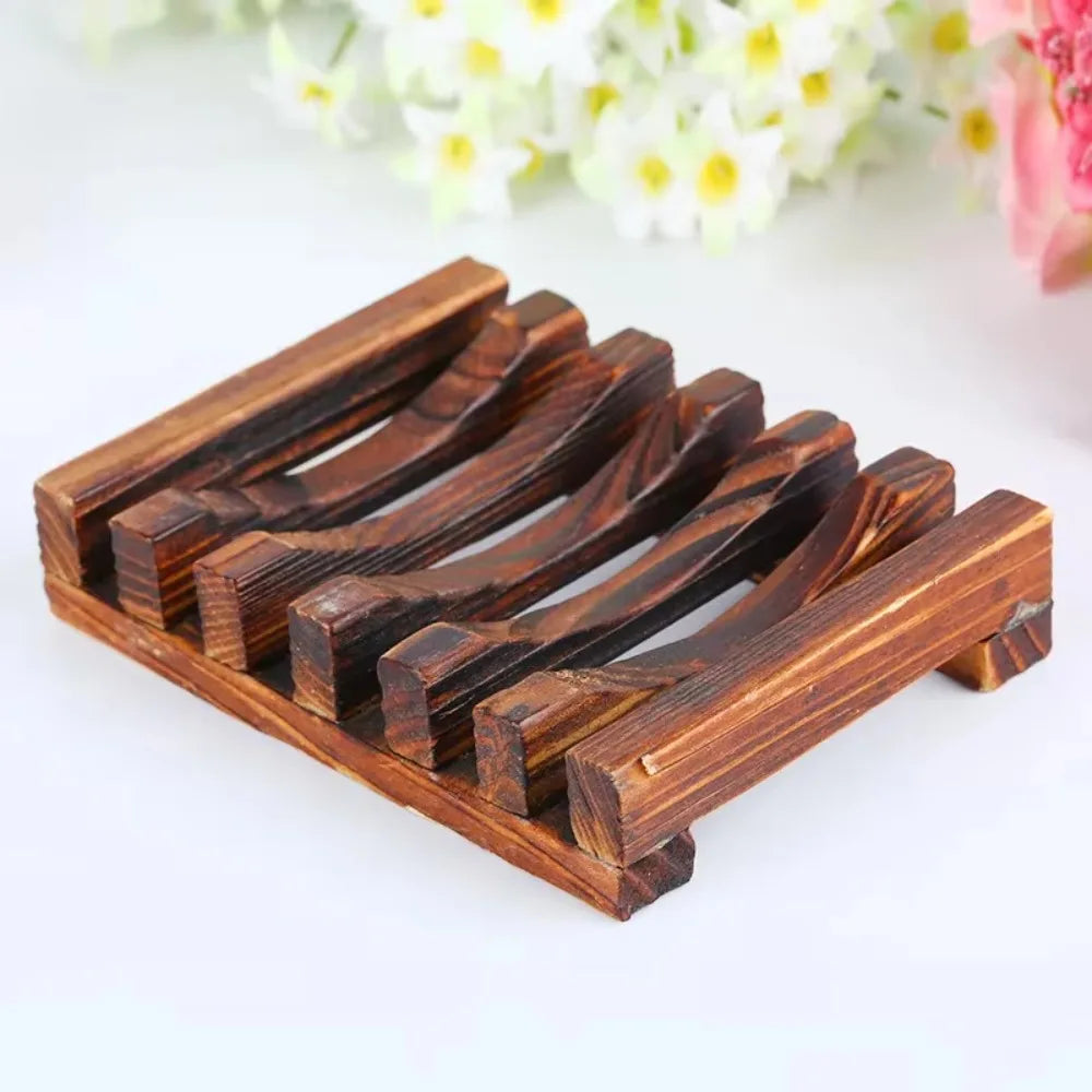 Soap Box Natural Bamboo Dishes Bath Soap Holder Bamboo Case Tray Wooden Prevent Mildew Drain Box Bathroom Washroom Tools